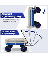 Rainsken Heavy Duty Rolling Garden Wagon