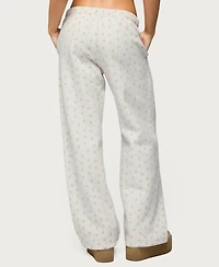 Edikted Womens Flower Power Sweatpants