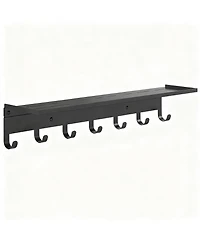 Yigii 7-Hook Wall Coat Rack with Storage Shelf