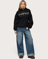 Edikted Women's Camo Cutie Oversized Hoodie