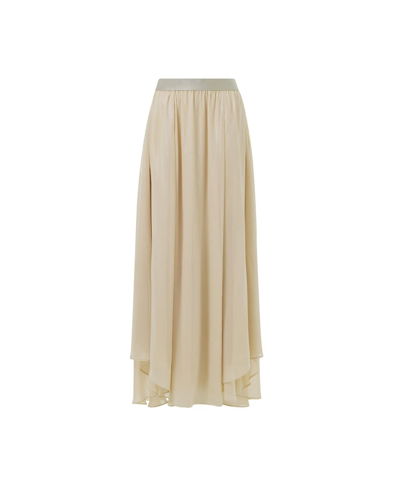 Leem Women's Elasticated Waist Asymmetric Skirt