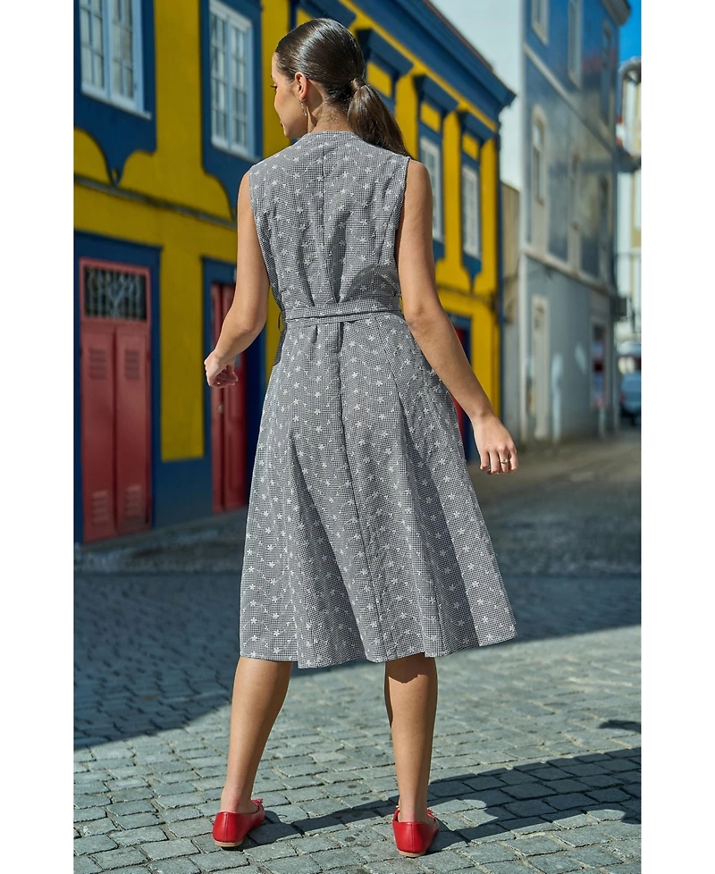 Yumi Women's Broderie Embroidered Shirt Dress