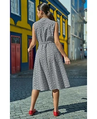 Yumi Women's Broderie Embroidered Shirt Dress