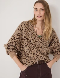 Hush Women's Betty Wool Blend Patterned Wrap Jumper