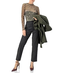 Ivonne Women's Straight-Leg Striped Trousers