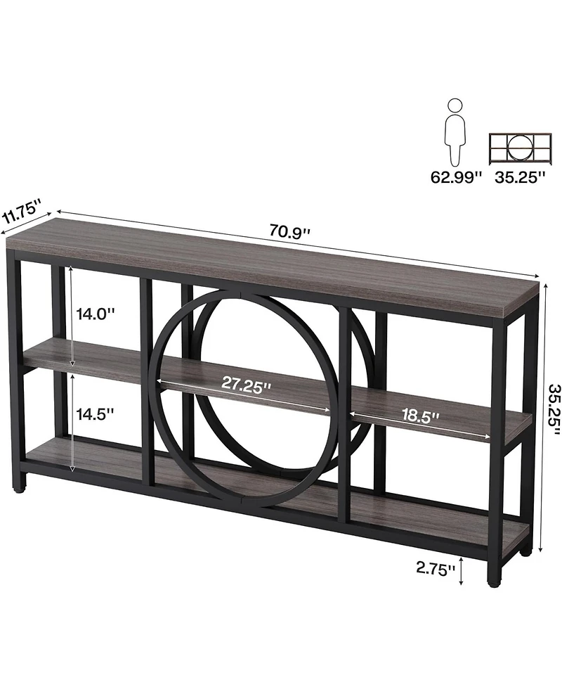 Tribesigns Extra Long Console Table for Entryway, Sofa Behind Couch