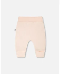 Deux par Baby Girls Cotton Jersey Evolutive Pants Peach