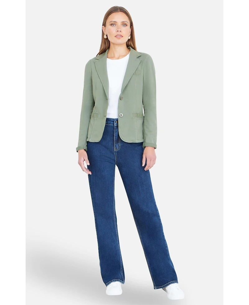 Yumi Women's Stretch Cotton Blazer