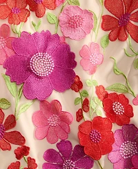 Eliza J Women's Floral-Embroidered Puff-Sleeve Dress