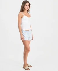 Vanilla Star Juniors' Denim Beachy Pull-On Shorts
