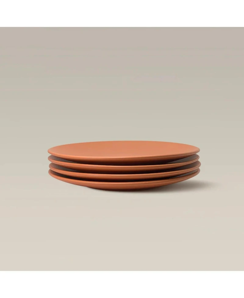 The Contour Salad Plate - Set of 4 Ceramic Stoneware Dinnerware