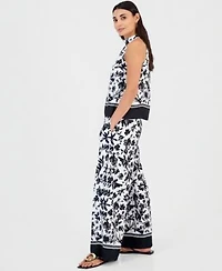 I.N.C. International Concepts Petite Printed Halter Top High Rise Pants Macys Exclusive