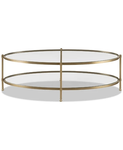 Isla 59" Glass Oval Coffee Table