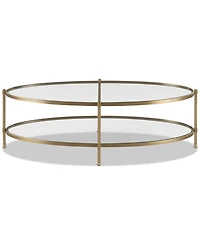 Isla 59" Glass Oval Coffee Table