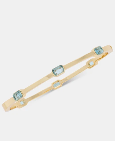 Lauren Ralph Lauren Gold-Tone Aqua Stone Bangle Bracelet