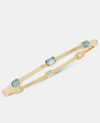 Lauren Ralph Lauren Gold-Tone Aqua Stone Bangle Bracelet
