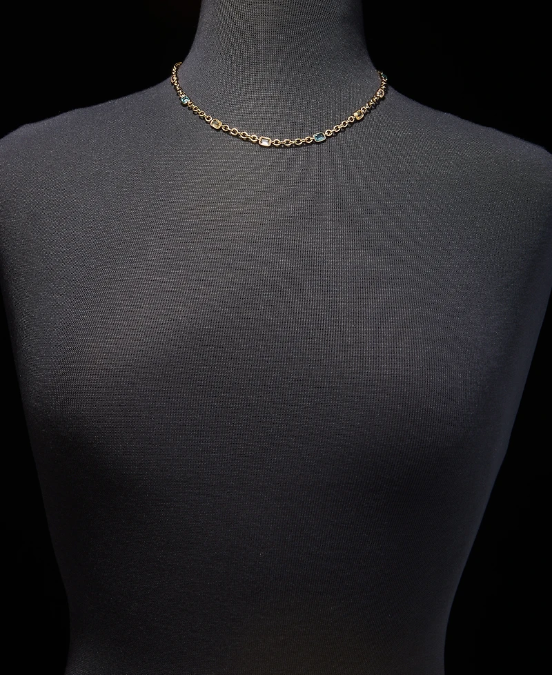 Lauren Ralph Lauren Gold-Tone Station Stone Collar Necklace