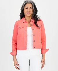 Style & Co Petite Classic Denim Jacket, Created for Macy's