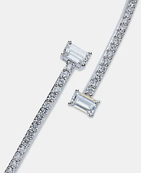 Lauren Ralph Lauren Cubic Zirconia Cuff Bracelet in Sterling Silver