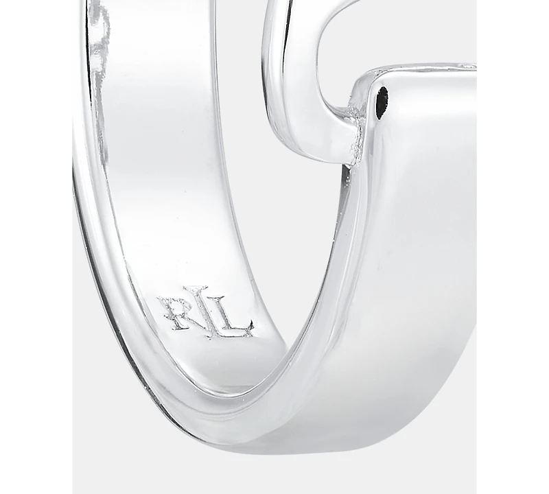Lauren Ralph Lauren Equestrian Hoop Earrings in Sterling Silver