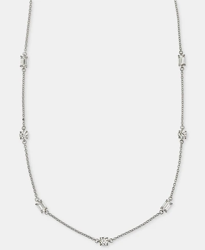 Lauren Ralph Lauren Cubic Zirconia Station Collar Necklace in Sterling Silver