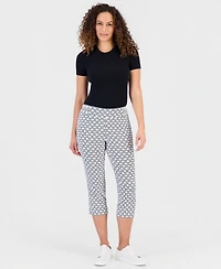 Jm Collection Petite Rivet-Trim Pull-On Capri Pants, Macy's Exclusive