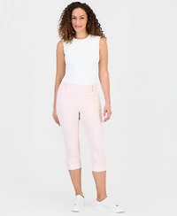 Jm Collection Petite Rivet-Trim Pull-On Capri Pants, Macy's Exclusive