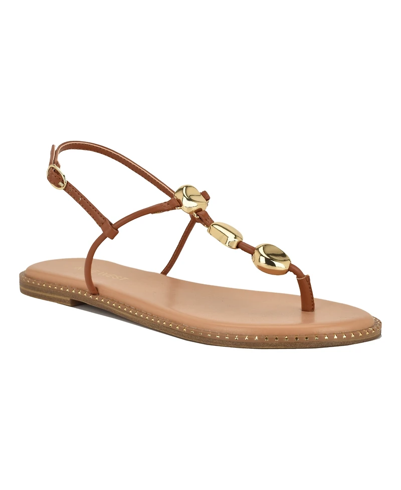 Nine West Women's Derika T-Strap Slingback Sandals