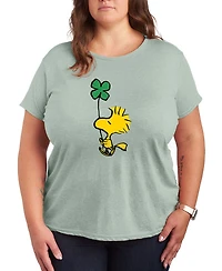 Hybrid Apparel Plus Peanuts St. Patrick's Day Short-Sleeve Graphic T-Shirt