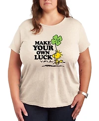 Hybrid Apparel Plus Peanuts St. Patrick's Day Graphic T-Shirt