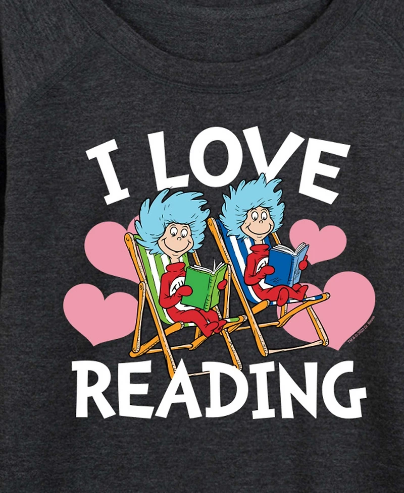 Hybrid Apparel Plus Dr. Seuss I Love Reading Crewneck Sweatshirt