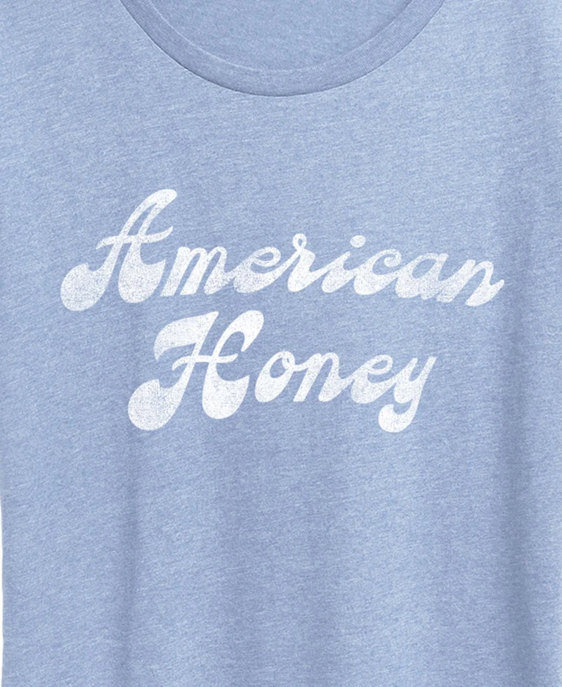 Hybrid Apparel Plus Instant Message American Honey Graphic Crewneck T-Shirt