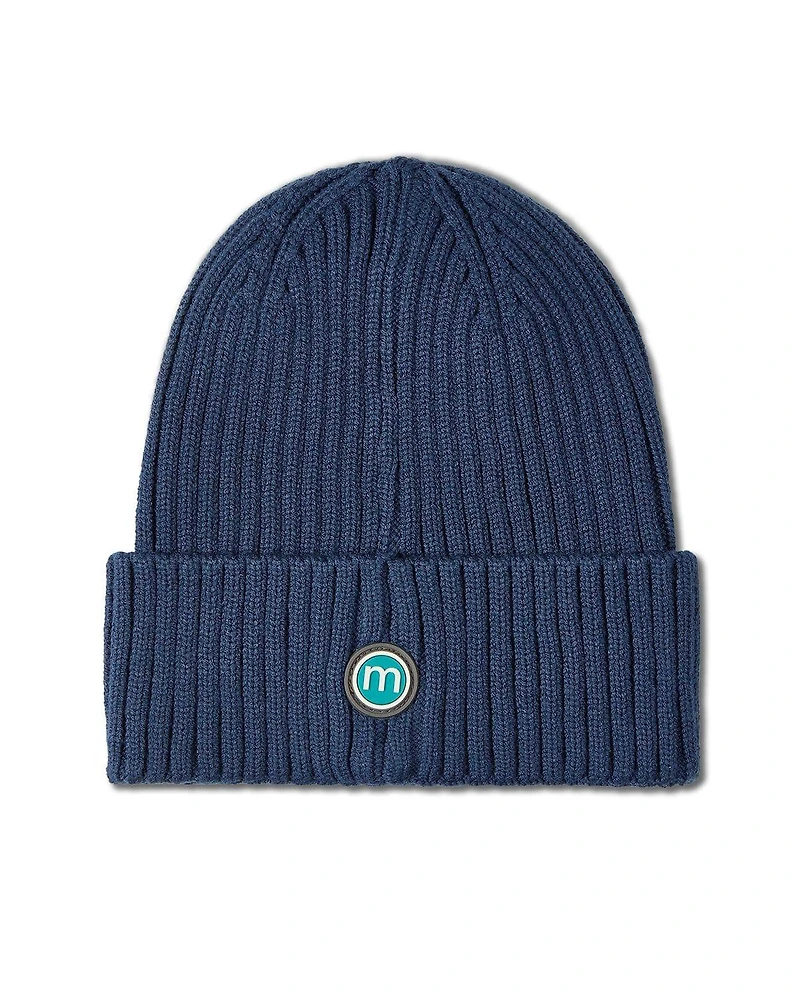 MeMoi Kids Teddy Bear Ribbed Rayon Blend Embroidered Beanie