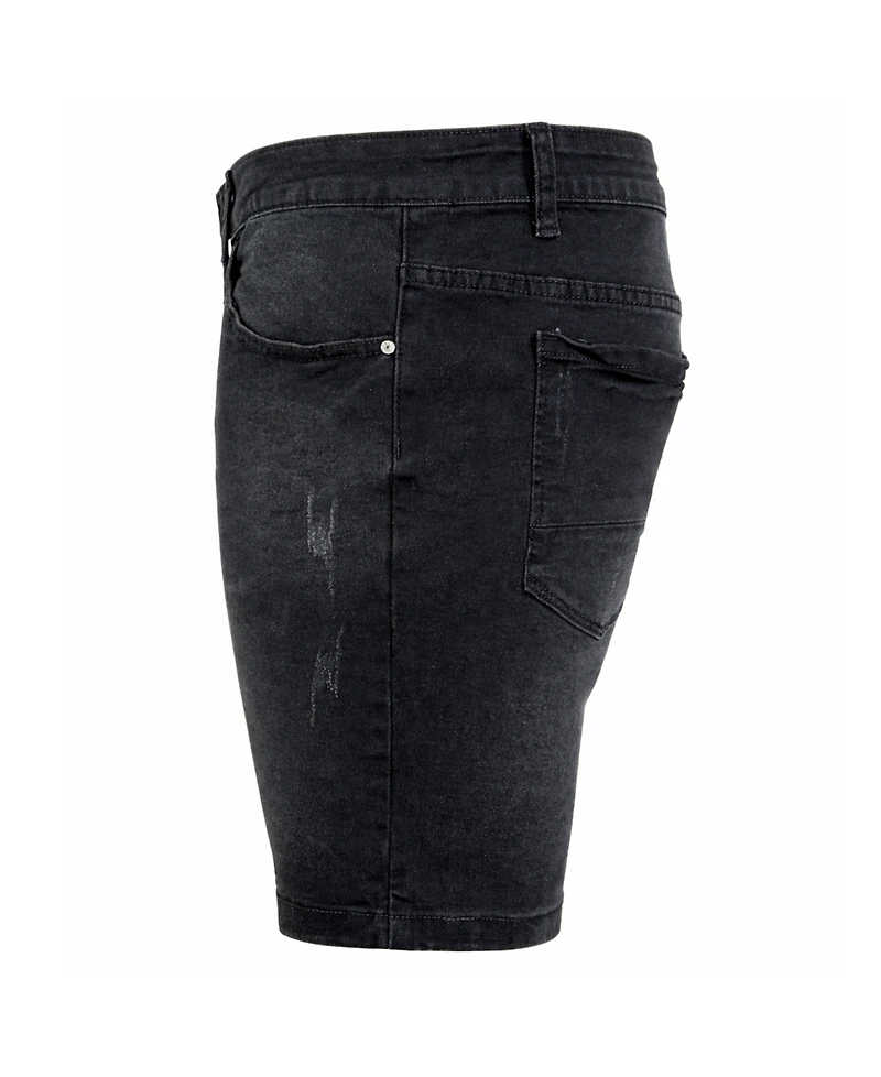 Blu Rock Men's Slim-Fit Stretch Denim Shorts