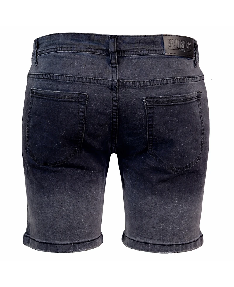 Blu Rock Men's Modern Slim-Fit Stretch Denim Shorts