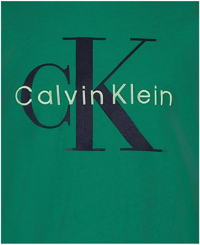 Calvin Klein Boys' 8-16 Monogram Logo Crewneck T-Shirt