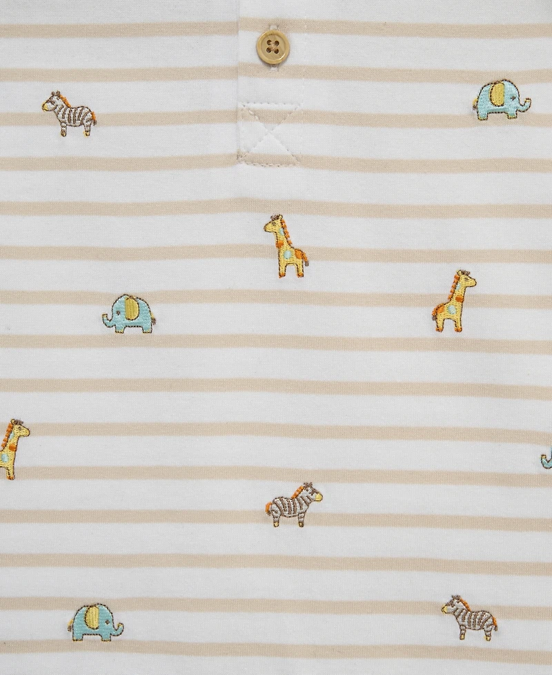 Little Me Baby Boys' Safari Romper & Bucket Hat, 2-Piece Set