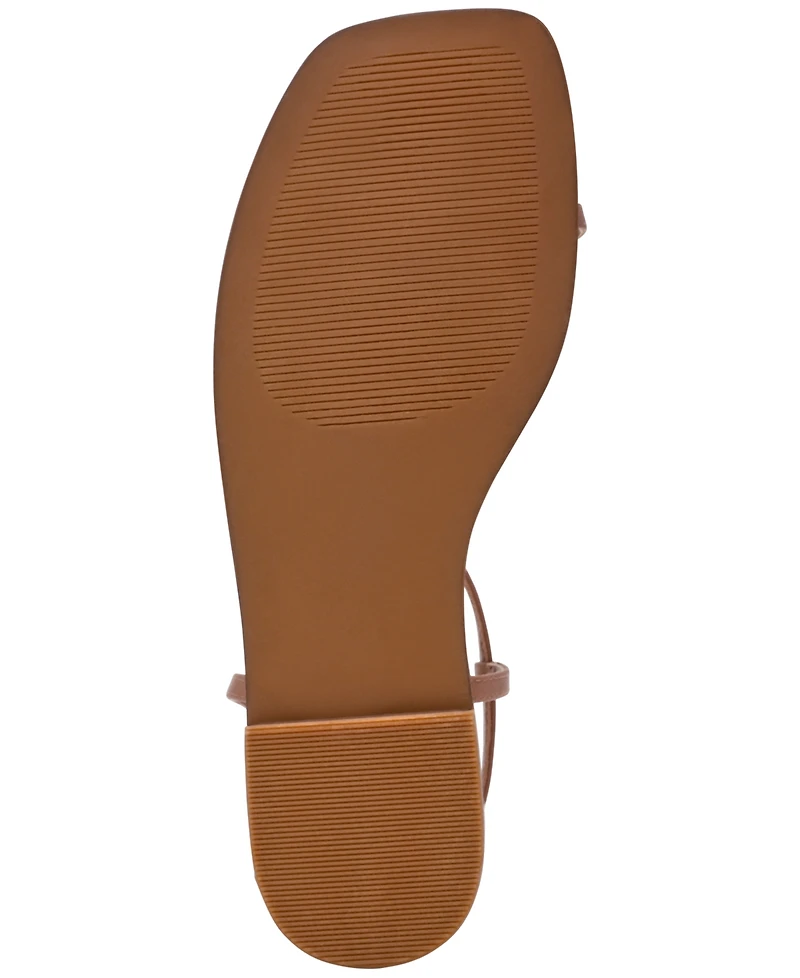 Steve Madden Women's Ritzy Ball-Stud Square Toe Flat Sandals