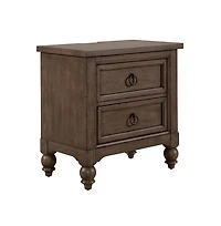Liberty Furniture Industries, Inc 2 Drawer Night Stand w/ Charging Station