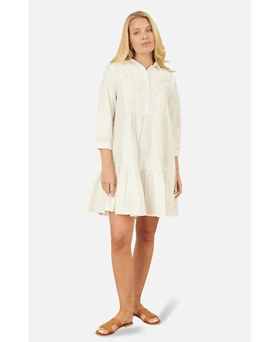 Yumi Women's Cotton Flower Tunic Dress