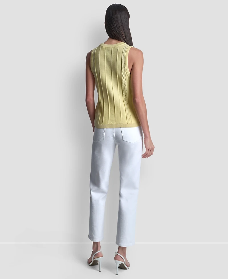 Dkny Women's Crew Neck Sleeveless Sweater