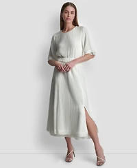 Dkny Women's Layered Window Pane Ankle Skirt