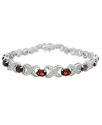 Macy's Multi-Gemstone (6.70 ct. t.w.) Bracelet Sterling Silver (Also Available Garnet)