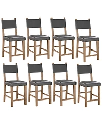 Macai 8-Pc. Faux Leather Counter Height Chair Set