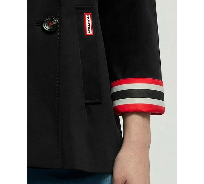 Hunter Womens Double Breasted Short Trench Jacket