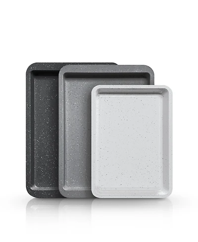 Art & Cook 3-Piece Ceramic Nonstick Cookie Sheet Set