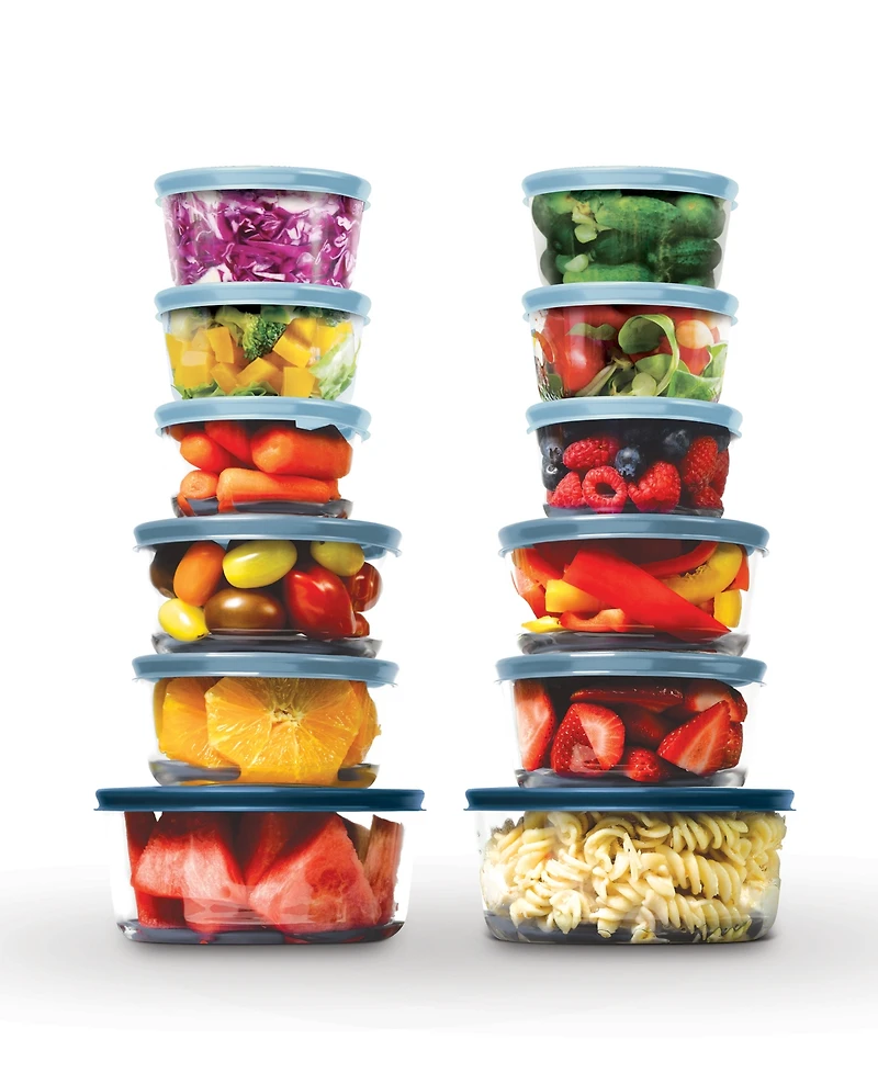 24 Pc Glass Containers