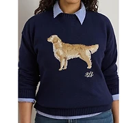 Lauren Ralph Petite Crewneck Long-Sleeve Sweater