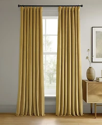 Half Price Drapes Fool's Gold Signature Velvet Blackout Curtain