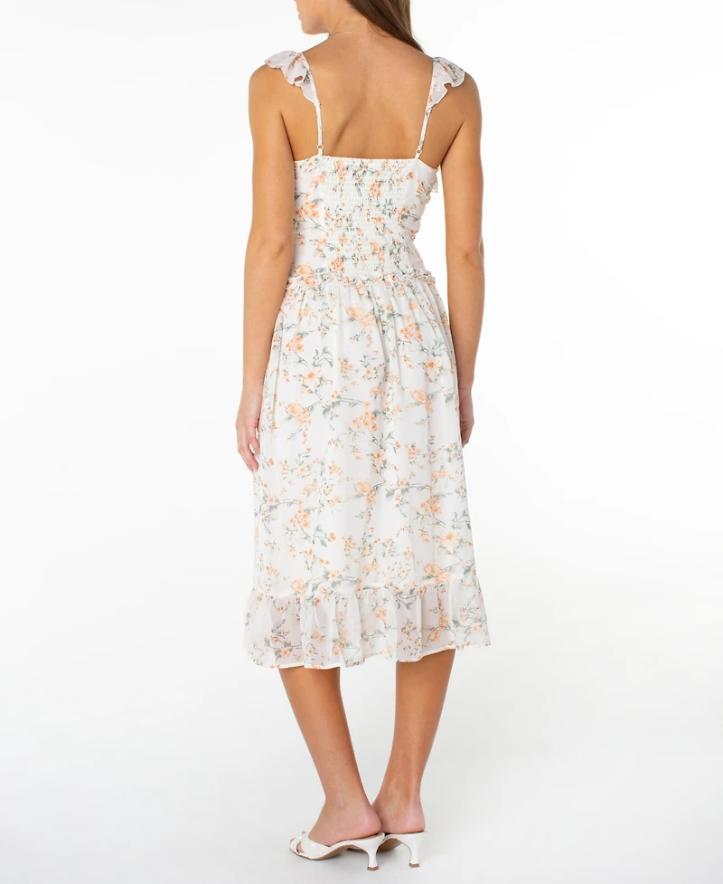 Celebrity Pink Juniors' Ruffle-Trim Sleeveless Midi Dress